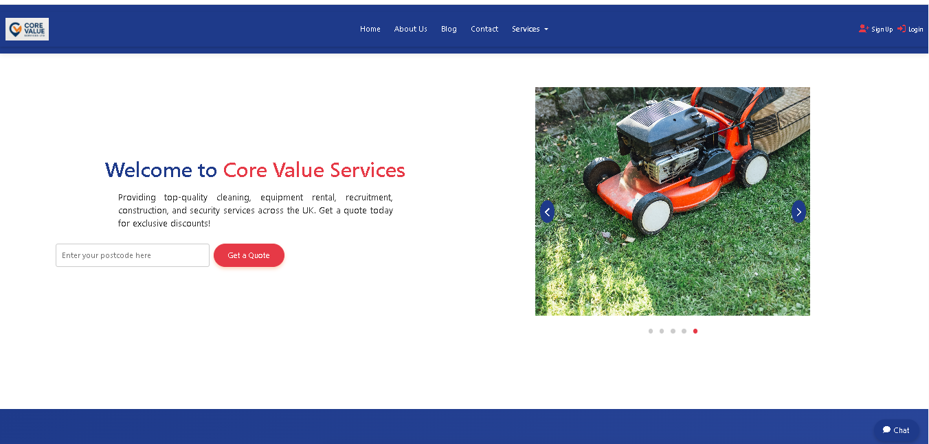 Core Values Services Screenshot