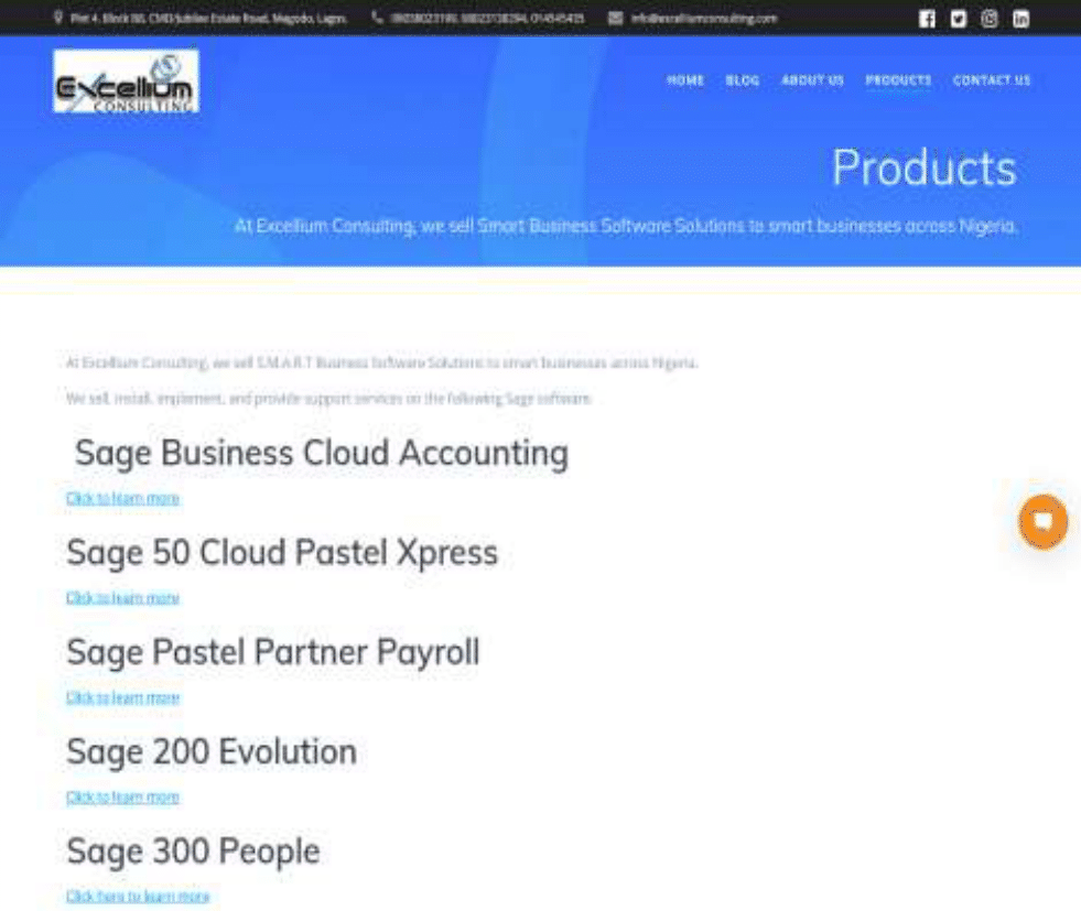 Excellium Consulting Screenshot